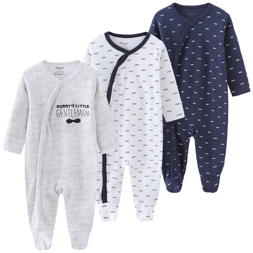 Unisex Baby Organic Cotton Snap Footed Sleep and Play Pajamas Long