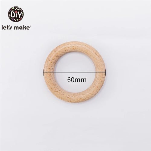 Let‘s Make 50pcs  Wooden Rings DIY Customize Logo 98/70/55/40mm Smooth