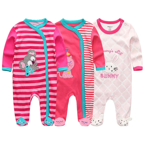 Unisex Baby Organic Cotton Snap Footed Sleep and Play Pajamas Long