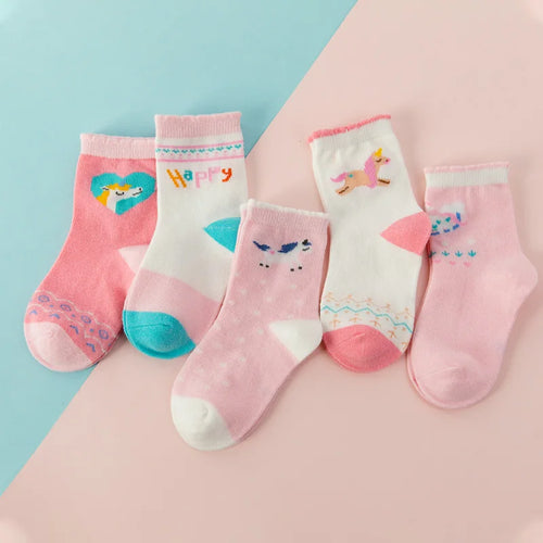 5 Pair Jacquard Cat Unicorn Rabbit Comfort Warm Cotton High Quality