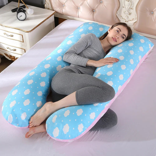 Bubble Kiss U-Shape Large Pregnancy Pillows Cotton Sleep Support