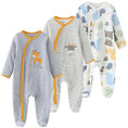 Load image into Gallery viewer, Unisex Baby Organic Cotton Snap Footed Sleep and Play Pajamas Long
