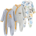 Load image into Gallery viewer, Unisex Baby Organic Cotton Snap Footed Sleep and Play Pajamas Long
