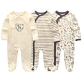 Load image into Gallery viewer, Unisex Baby Organic Cotton Snap Footed Sleep and Play Pajamas Long
