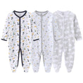 Load image into Gallery viewer, Unisex Baby Organic Cotton Snap Footed Sleep and Play Pajamas Long
