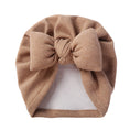 Load image into Gallery viewer, Boutique Faux Cashmere Baby Hat Warm Autumn Winter Beanies Solid Bow
