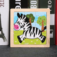 Load image into Gallery viewer, Hot Sale 11X11CM Kids Wooden Puzzle Baby Cartoon Animal Traffic
