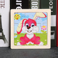 Load image into Gallery viewer, Hot Sale 11X11CM Kids Wooden Puzzle Baby Cartoon Animal Traffic
