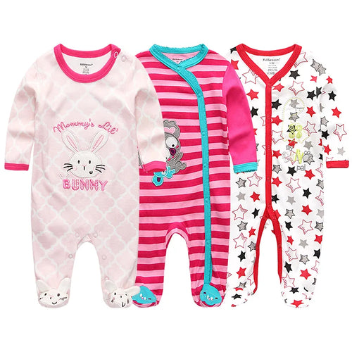 Unisex Baby Organic Cotton Snap Footed Sleep and Play Pajamas Long