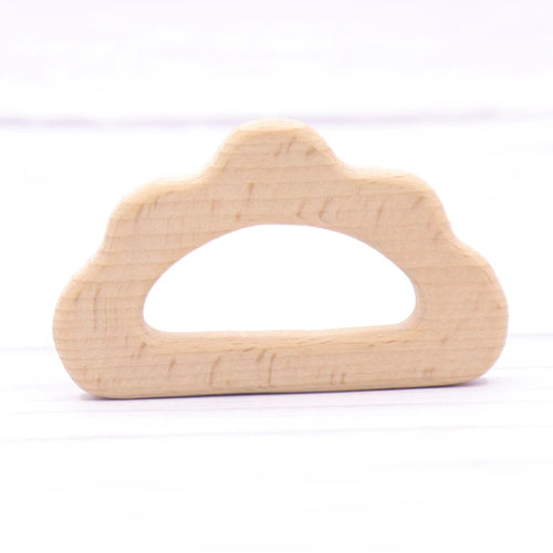 1pcs Baby Animal Natural Beech Teething Wooden Teether Rodent Flowers