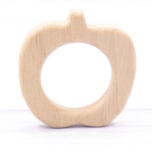 1pcs Baby Animal Natural Beech Teething Wooden Teether Rodent Flowers