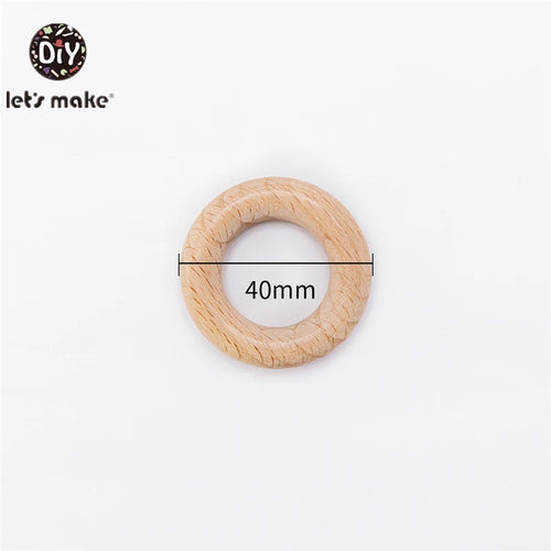 Let‘s Make 50pcs  Wooden Rings DIY Customize Logo 98/70/55/40mm Smooth