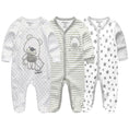 Load image into Gallery viewer, Unisex Baby Organic Cotton Snap Footed Sleep and Play Pajamas Long
