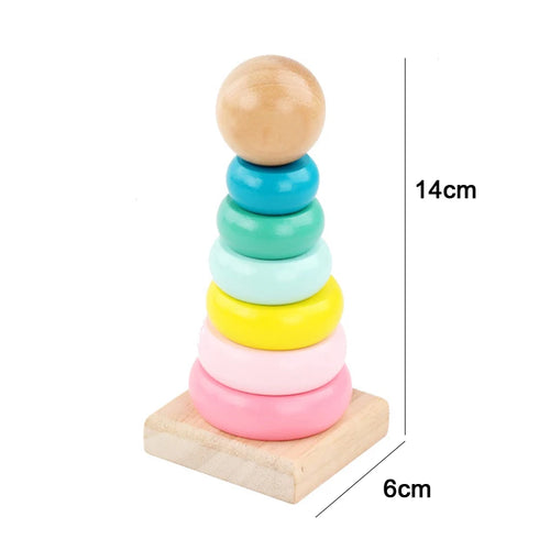 Hot Kids Montessori Wooden Toys Macaron Blocks Learning Toy Baby Music