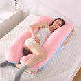 Load image into Gallery viewer, Bubble Kiss U-Shape Large Pregnancy Pillows Cotton Sleep Support
