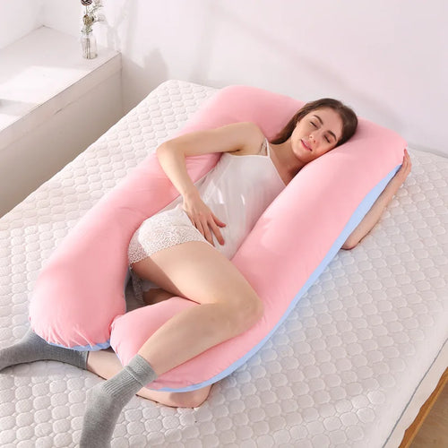 Bubble Kiss U-Shape Large Pregnancy Pillows Cotton Sleep Support