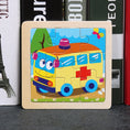 Load image into Gallery viewer, Hot Sale 11X11CM Kids Wooden Puzzle Baby Cartoon Animal Traffic
