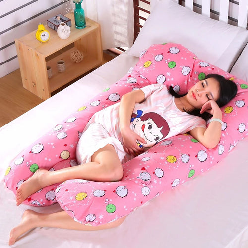 Bubble Kiss U-Shape Large Pregnancy Pillows Cotton Sleep Support