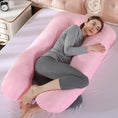 Load image into Gallery viewer, Bubble Kiss U-Shape Large Pregnancy Pillows Cotton Sleep Support
