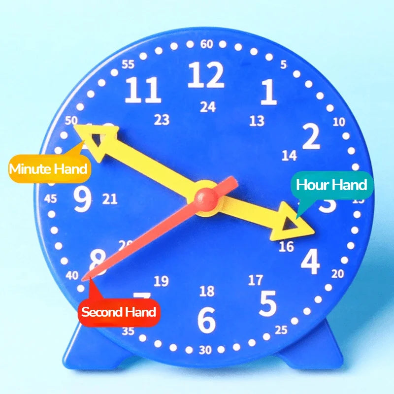 Children Montessori Clock Educational Toys Hour Minute Second