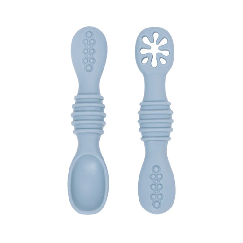 Baby Spoon Fork Set Food Grade Silicone Sticky Spoon Children Cutlery