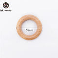 Load image into Gallery viewer, Let‘s Make 50pcs  Wooden Rings DIY Customize Logo 98/70/55/40mm Smooth
