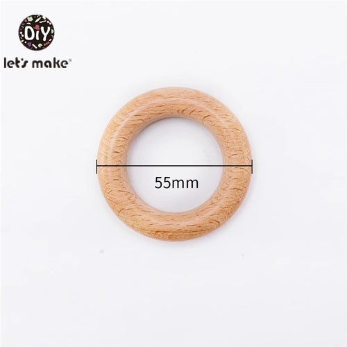 Let‘s Make 50pcs  Wooden Rings DIY Customize Logo 98/70/55/40mm Smooth