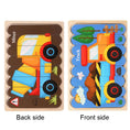 Load image into Gallery viewer, Animal Wooden Puzzle 3D Double-sided Puzzles For Kids Story Jigsaw
