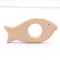 Load image into Gallery viewer, 1pcs Baby Animal Natural Beech Teething Wooden Teether Rodent Flowers
