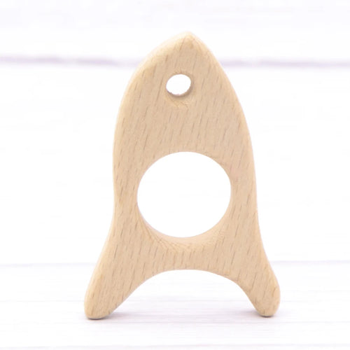 1pcs Baby Animal Natural Beech Teething Wooden Teether Rodent Flowers