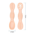 Load image into Gallery viewer, Baby Spoon Fork Set Food Grade Silicone Sticky Spoon Children Cutlery
