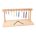 Load image into Gallery viewer, Baby Toy Montessori Math Toy Colorful Beads Stair Hanger Colored Bead
