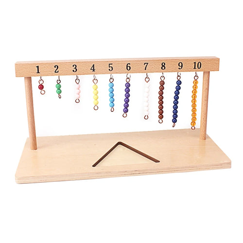 Baby Toy Montessori Math Toy Colorful Beads Stair Hanger Colored Bead