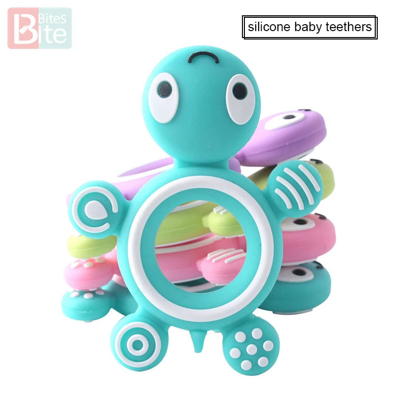 Silicone Baby Teethers Turtle 1PC Food Grade Animal Silicone Tiny Rod