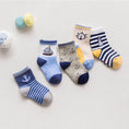 Load image into Gallery viewer, 5 Pair/Lot Lovely Baby Socks Girl Dinosaur Ship Plane Skarpetki Boy
