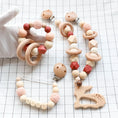 Load image into Gallery viewer, Baby Toys Silicone Beads Teethers Wooden Rings Handmade Bracelet
