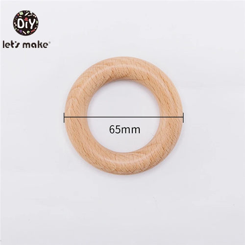 Let‘s Make 50pcs  Wooden Rings DIY Customize Logo 98/70/55/40mm Smooth