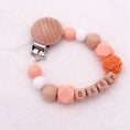 Load image into Gallery viewer, Handmade Free Personalized Name Silicone Wood Pacifier Clips Safe
