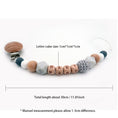 Load image into Gallery viewer, Handmade Free Personalized Name Silicone Wood Pacifier Clips Safe
