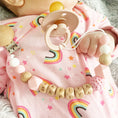 Load image into Gallery viewer, Handmade Free Personalized Name Silicone Wood Pacifier Clips Safe
