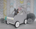 Load image into Gallery viewer, Handmade Toddler's Push Car / Walker Grey
