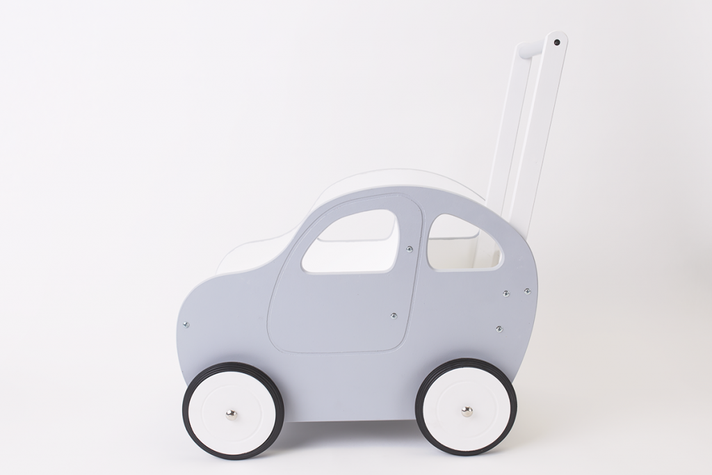 Handmade Toddler's Push Car / Walker Grey