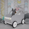 Load image into Gallery viewer, Handmade Toddler's Push Car / Walker Grey
