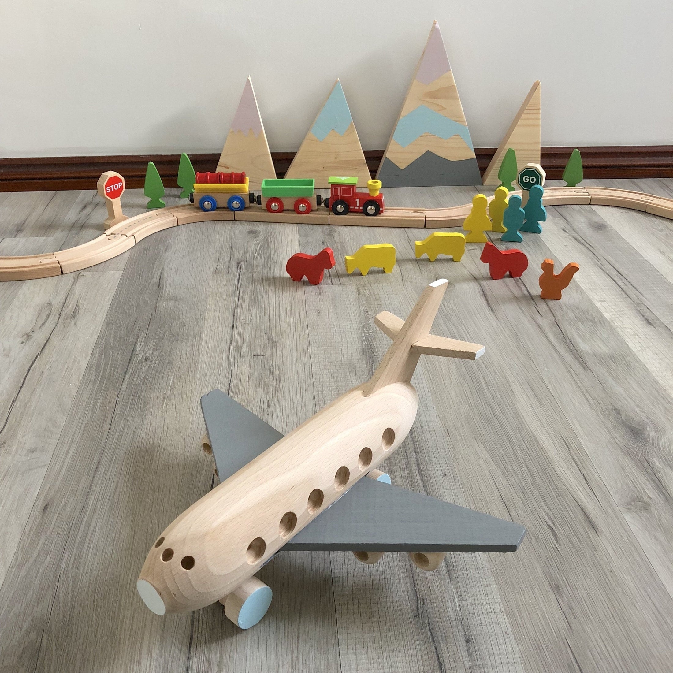 Handmade Wooden Airbus