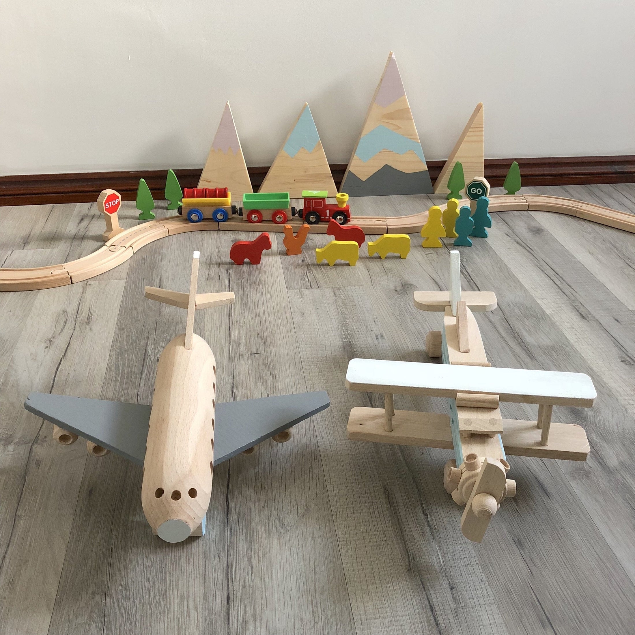 Handmade Wooden Airbus