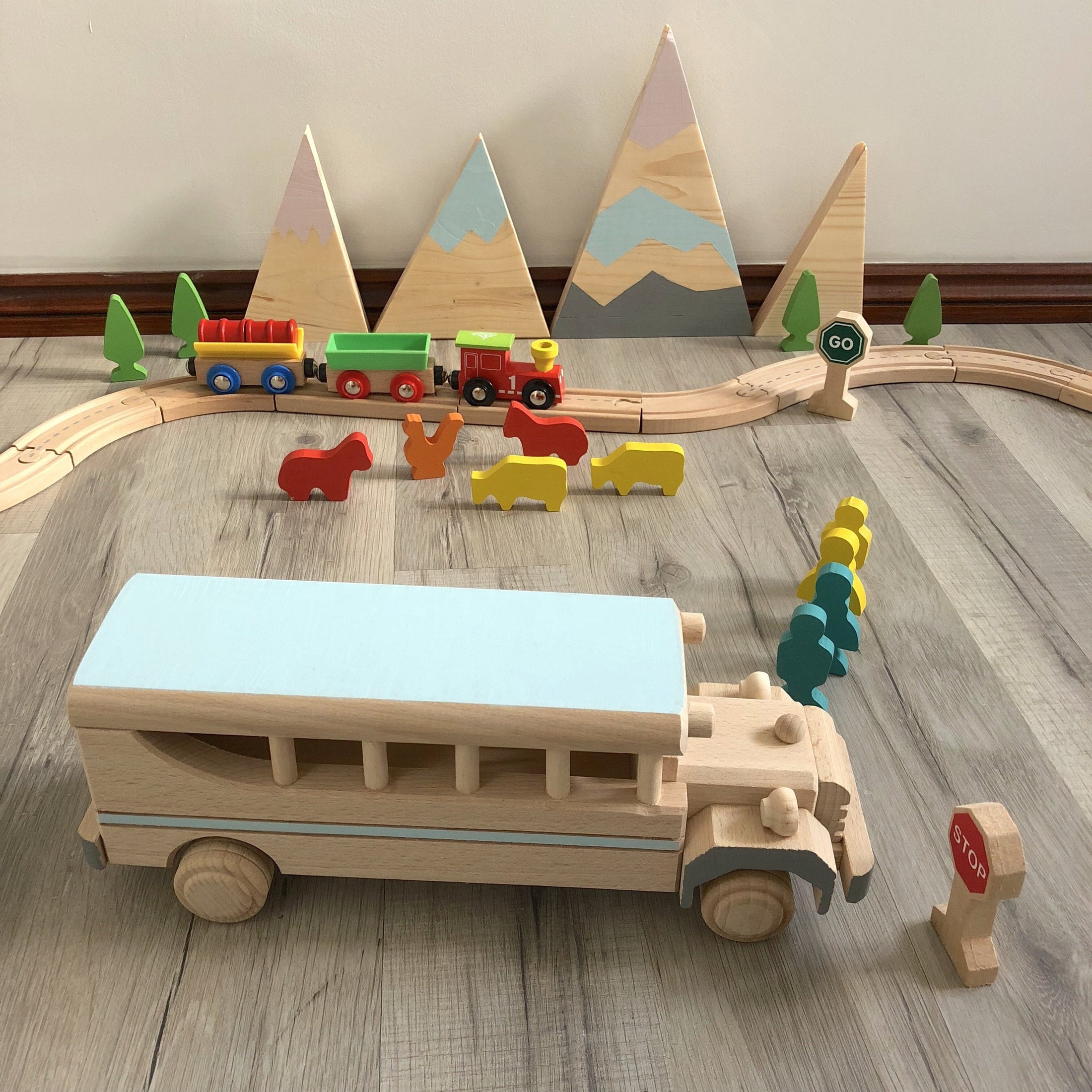 Handmade Wooden Bus