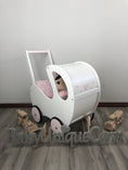 Load image into Gallery viewer, Handmade Wooden Doll Pram Maya
