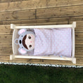 Load image into Gallery viewer, Handmade Wooden Dolls Cot Bed
