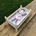 Load image into Gallery viewer, Handmade Wooden Dolls Cot Bed
