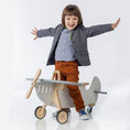 Load image into Gallery viewer, Handmade Wooden Ride On Plane
